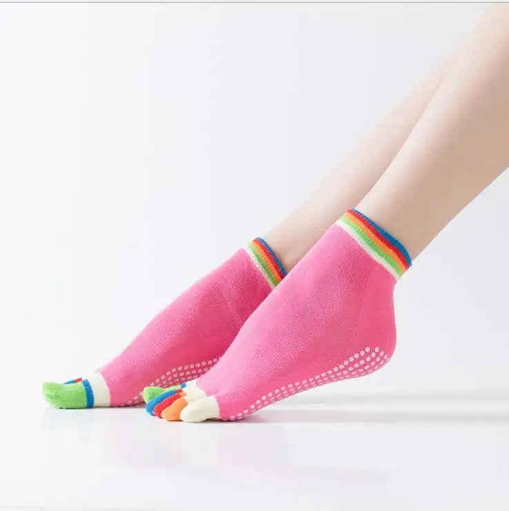 Colorful Non-Slip Toe Socks