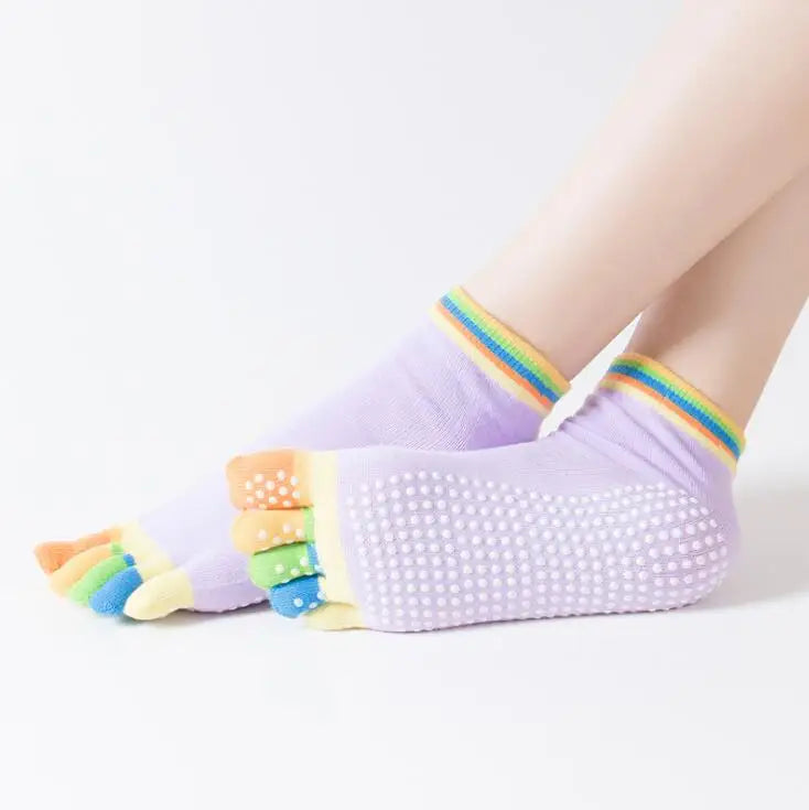 Colorful Non-Slip Toe Socks