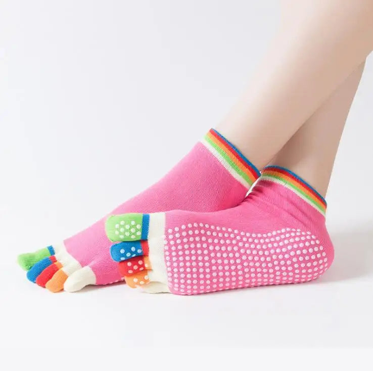 Colorful Non-Slip Toe Socks