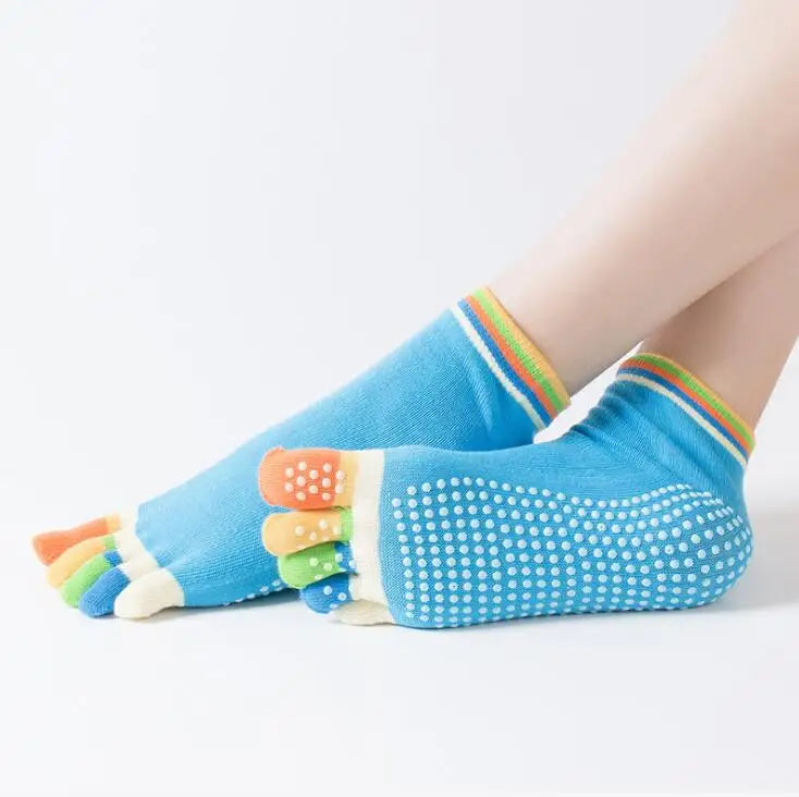 Colorful Non-Slip Toe Socks