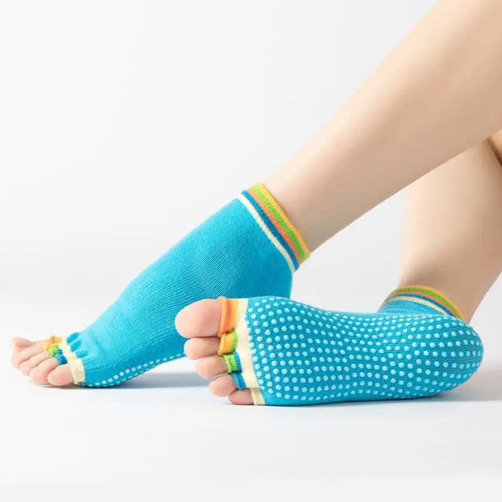 Colorful Non-Slip Toe Socks
