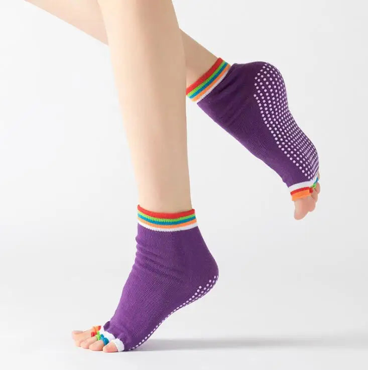 Colorful Non-Slip Toe Socks