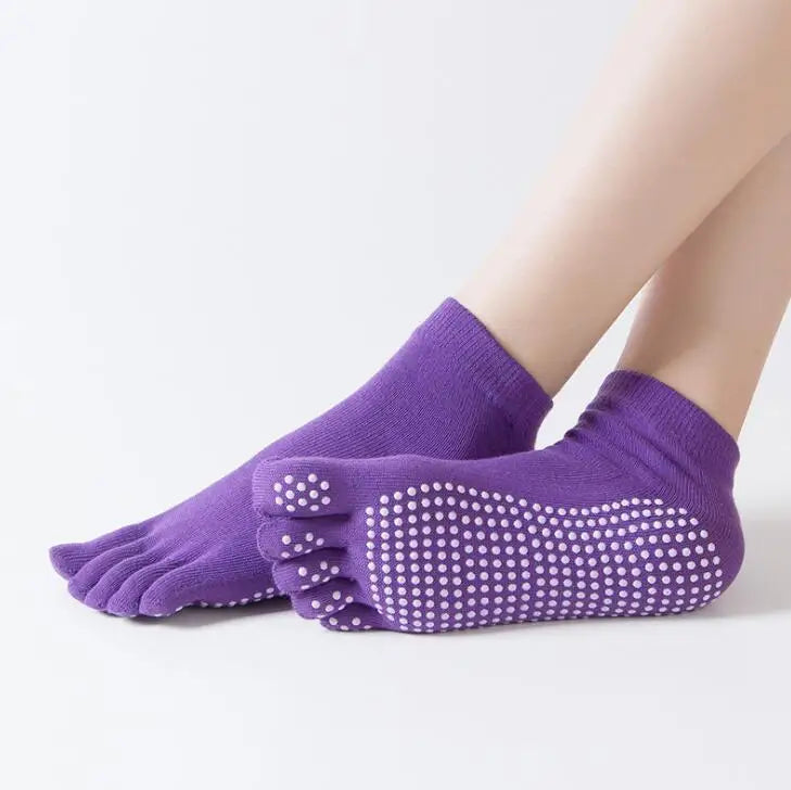 Colorful Non-Slip Toe Socks