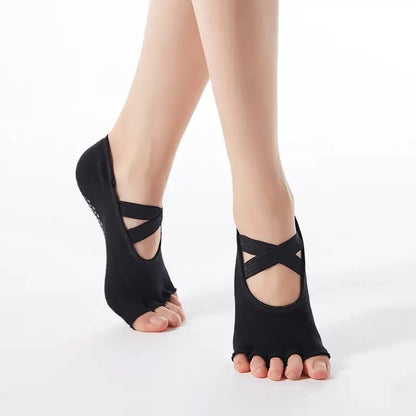 Cross Bandage Yoga Socks