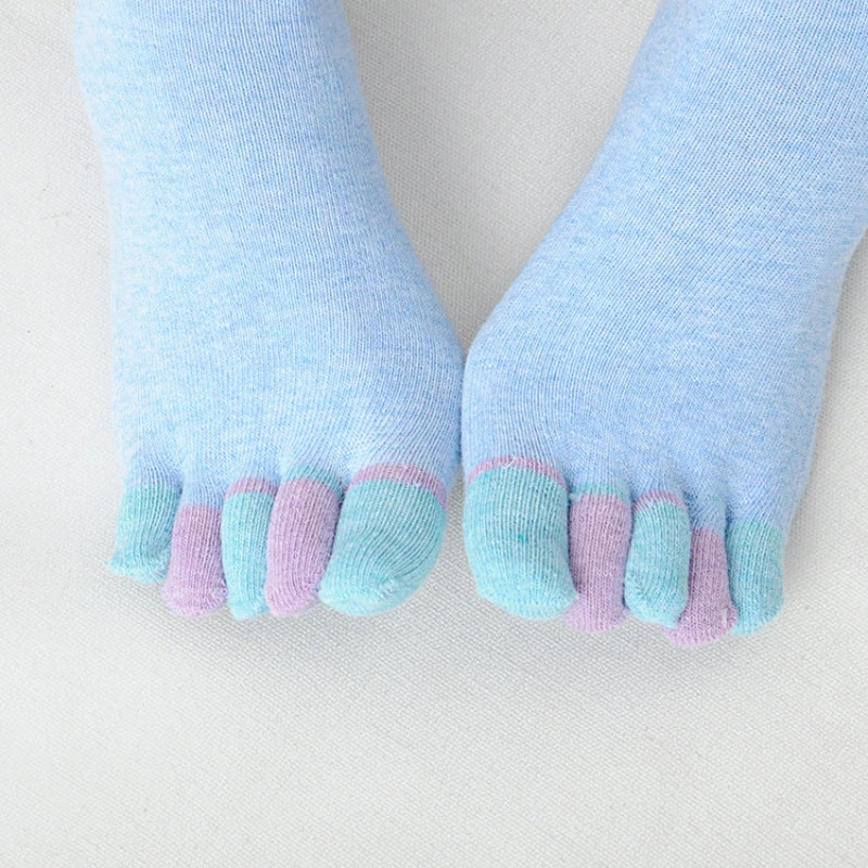 Solid Color Toe Socks