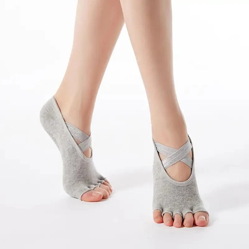 Cross Bandage Yoga Socks