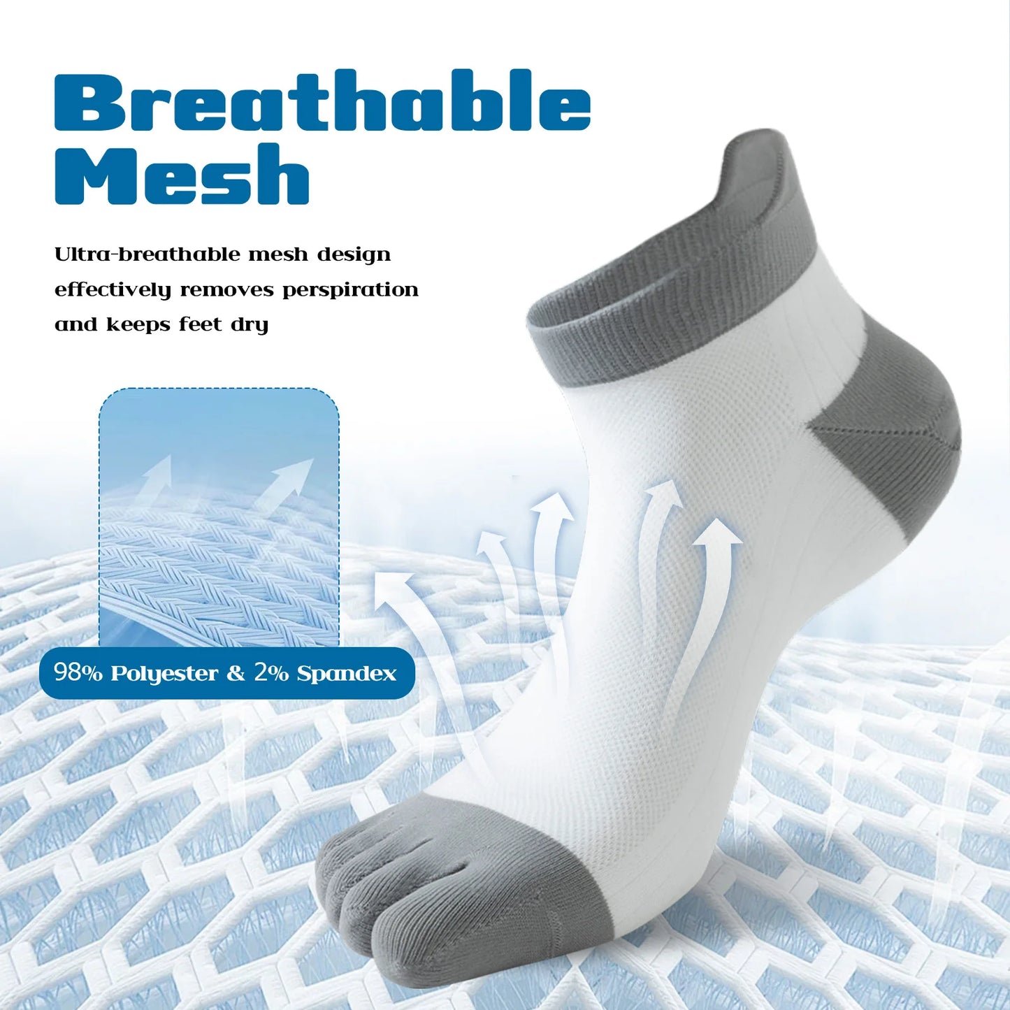 Moisture Wicking Toe Socks