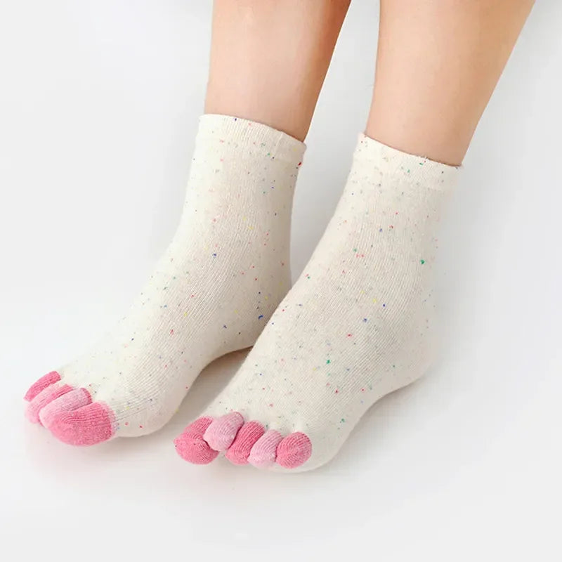 Solid Color Toe Socks
