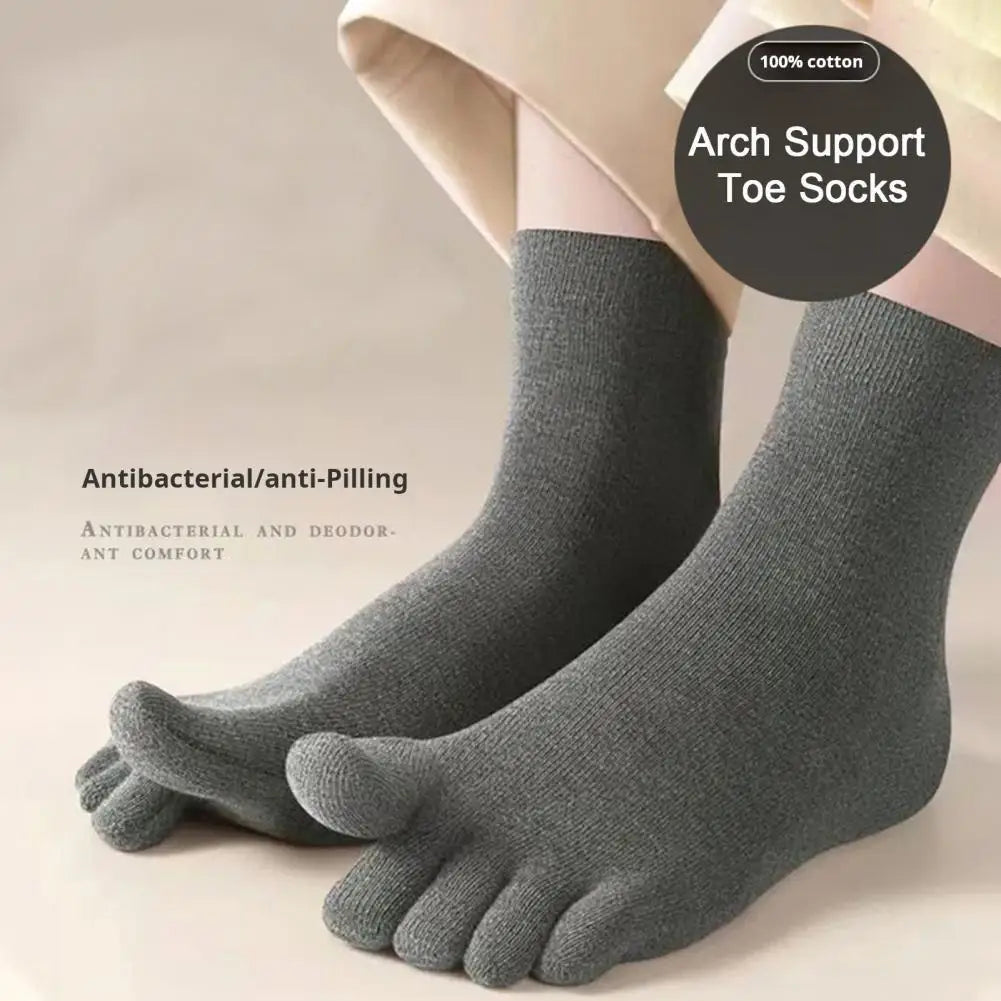 Breathable Cotton Five Toe Socks