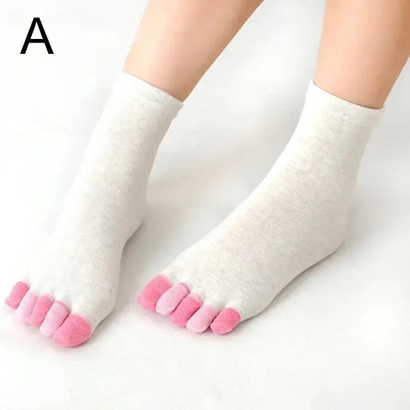 Solid Color Toe Socks