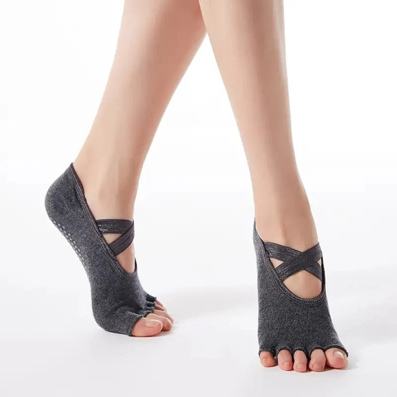 Cross Bandage Yoga Socks