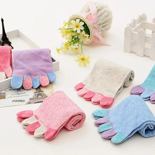 Solid Color Toe Socks