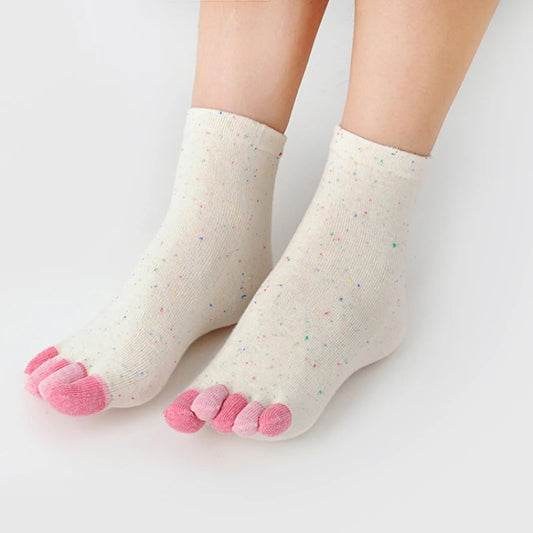 Solid Color Toe Socks