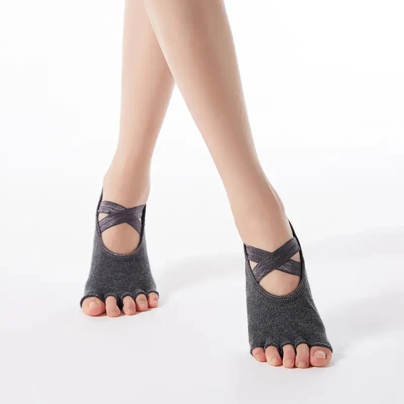 Cross Bandage Yoga Socks