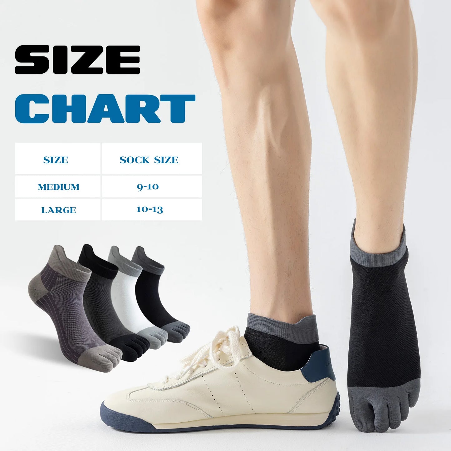 Moisture Wicking Toe Socks