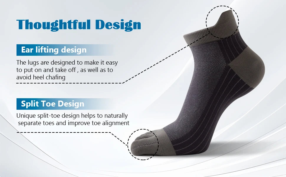 Moisture Wicking Toe Socks