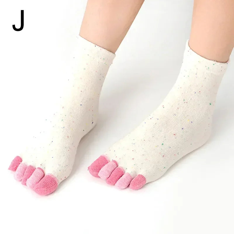 Solid Color Toe Socks